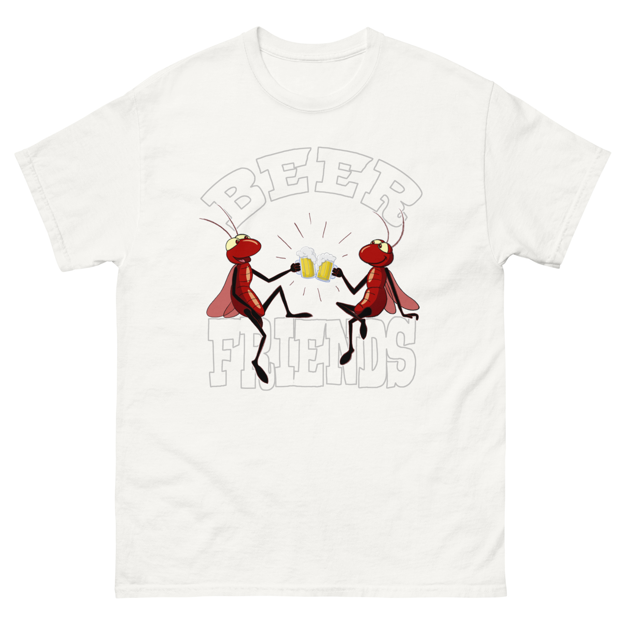 unisex-classic-tee-white-front-69885e86621c1.jpg Beer Friends Cucaracha Unisex classic tee - Image 1