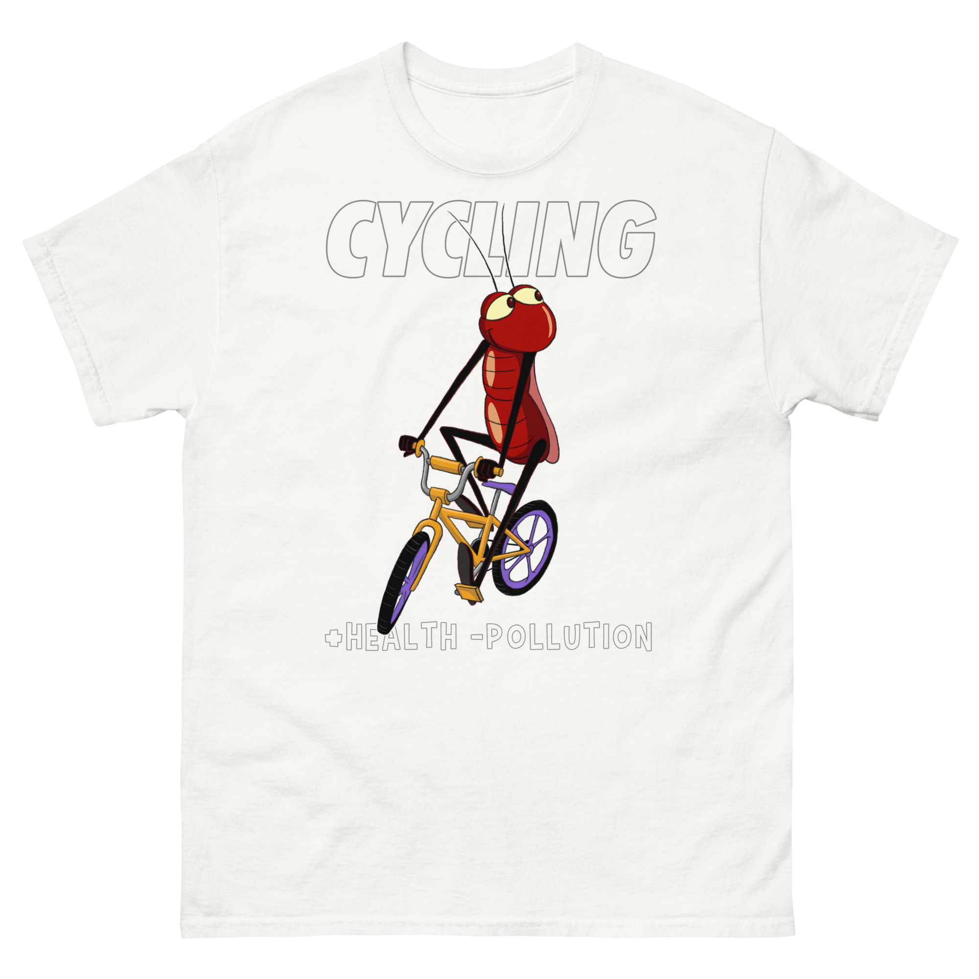 unisex-classic-tee-white-front-698c54811f69f.jpg Cycling Cucaracha Unisex classic tee - Image 1