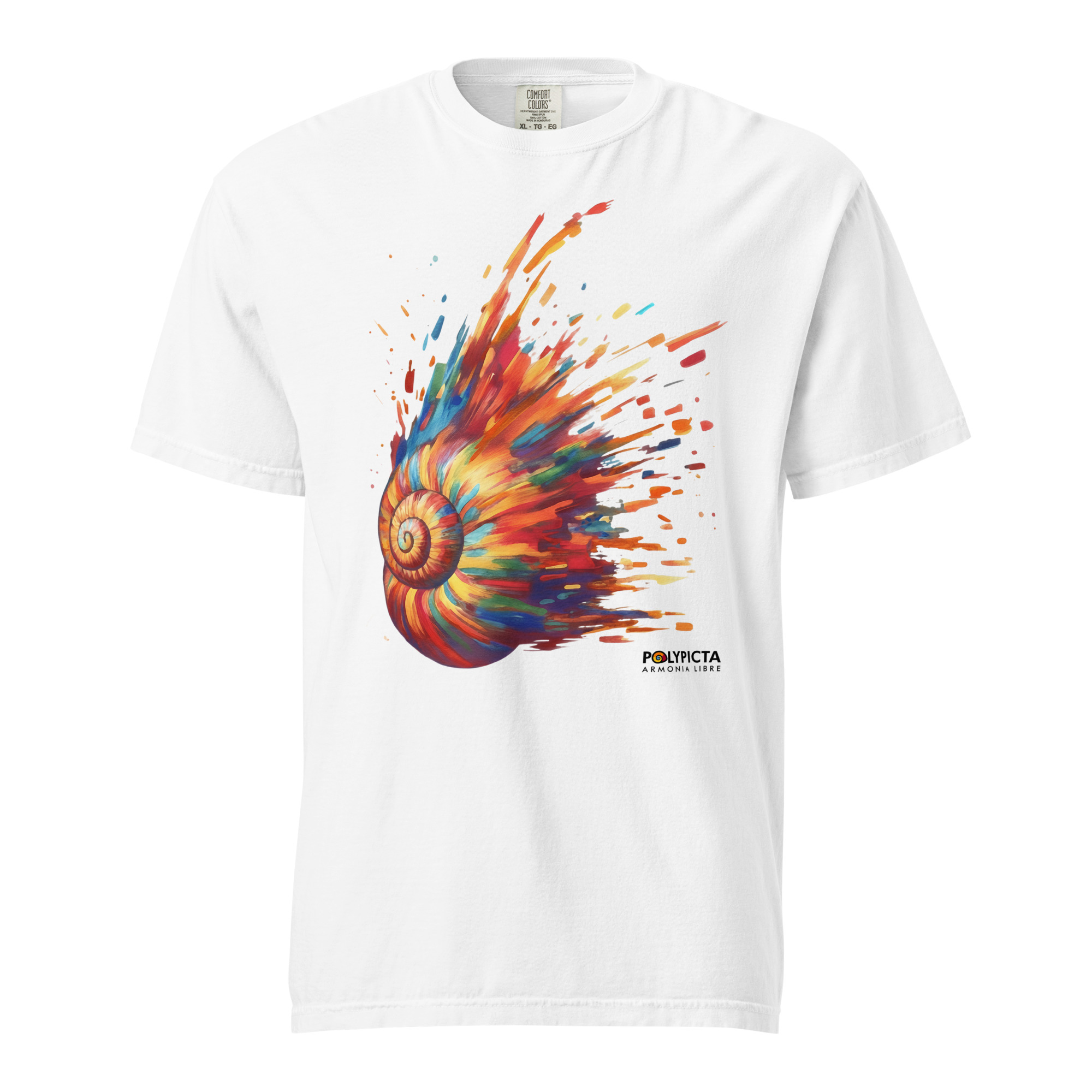 unisex-garment-dyed-heavyweight-t-shirt-white-front-6998aaf640825.jpg Baracoa's Burst | Limited Edition Artist Series Heavyweight Tee - Image 1